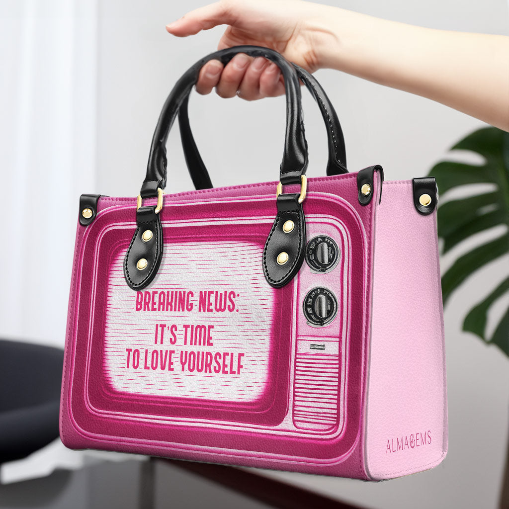 Il est temps de s'aimer soi-même - Sac à main en cuir personnalisé - DB64