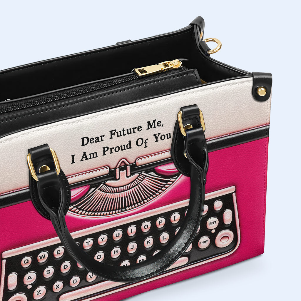 Cher futur moi - Sac à main en cuir personnalisé - DB65