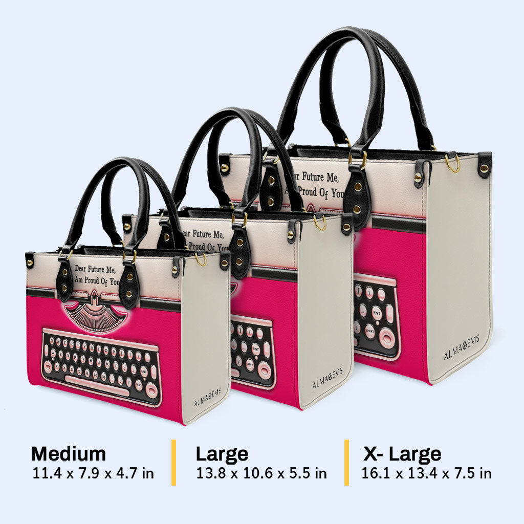 Cher futur moi - Sac à main en cuir personnalisé - DB65