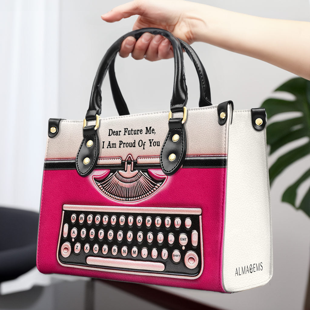 Cher futur moi - Sac à main en cuir personnalisé - DB65