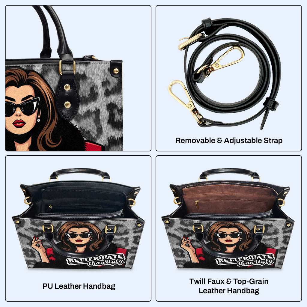 Mieux vaut tard que moche - Sac à main en cuir personnalisé - DB71