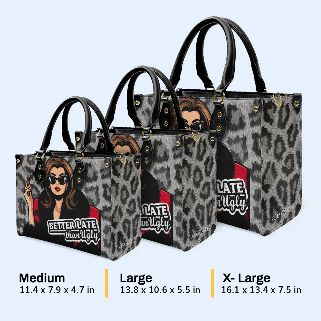 Mieux vaut tard que moche - Sac à main en cuir personnalisé - DB71