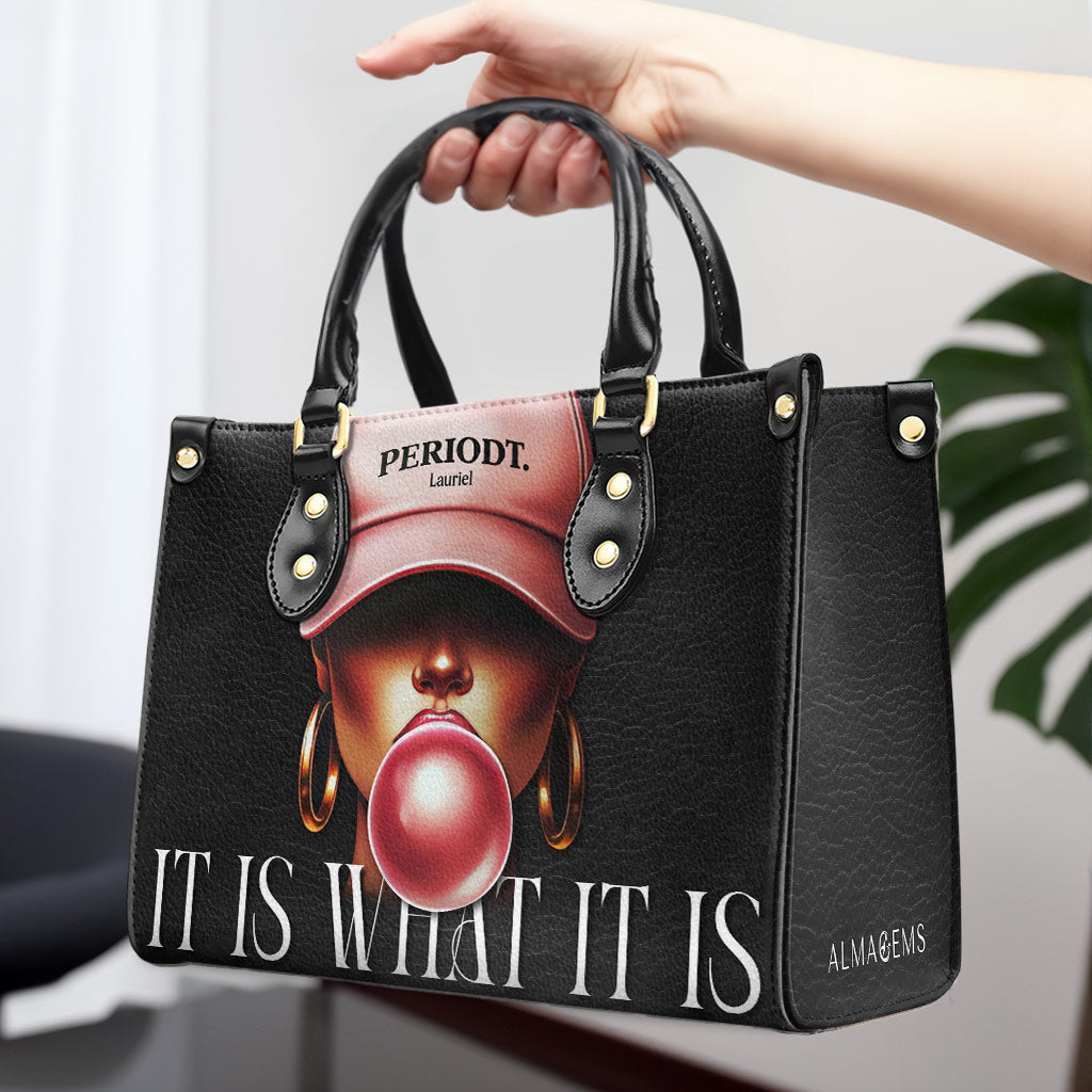 Periodt - Noir - Sac à main en cuir personnalisé - DB73