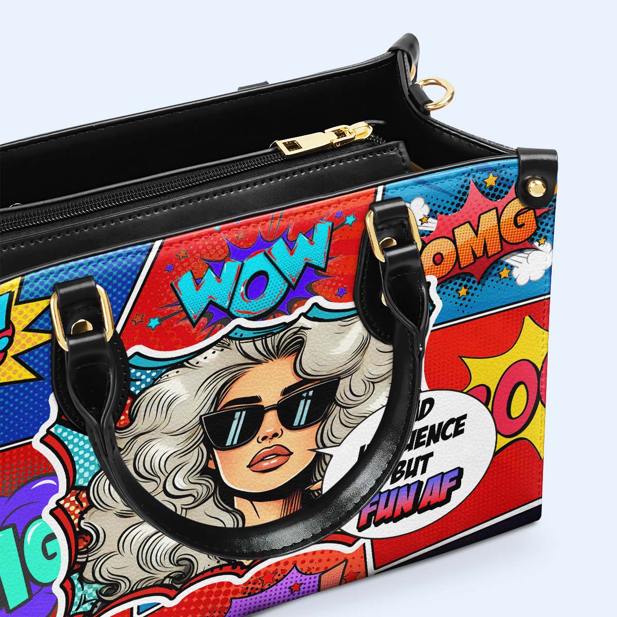 Mauvaise influence, mais super amusant ! - Sac à main en cuir personnalisé - DB87
