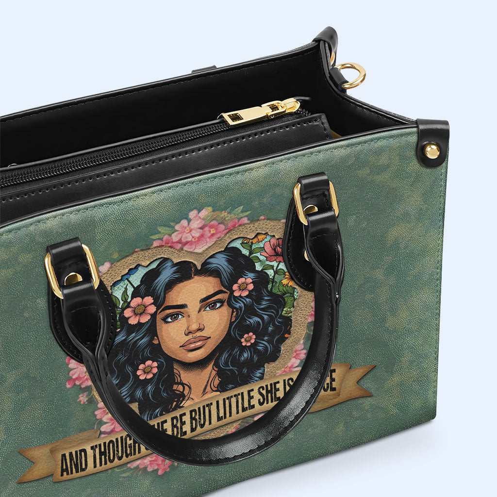 Et même si elle est petite, elle est féroce - Sac à main en cuir personnalisé - DB89