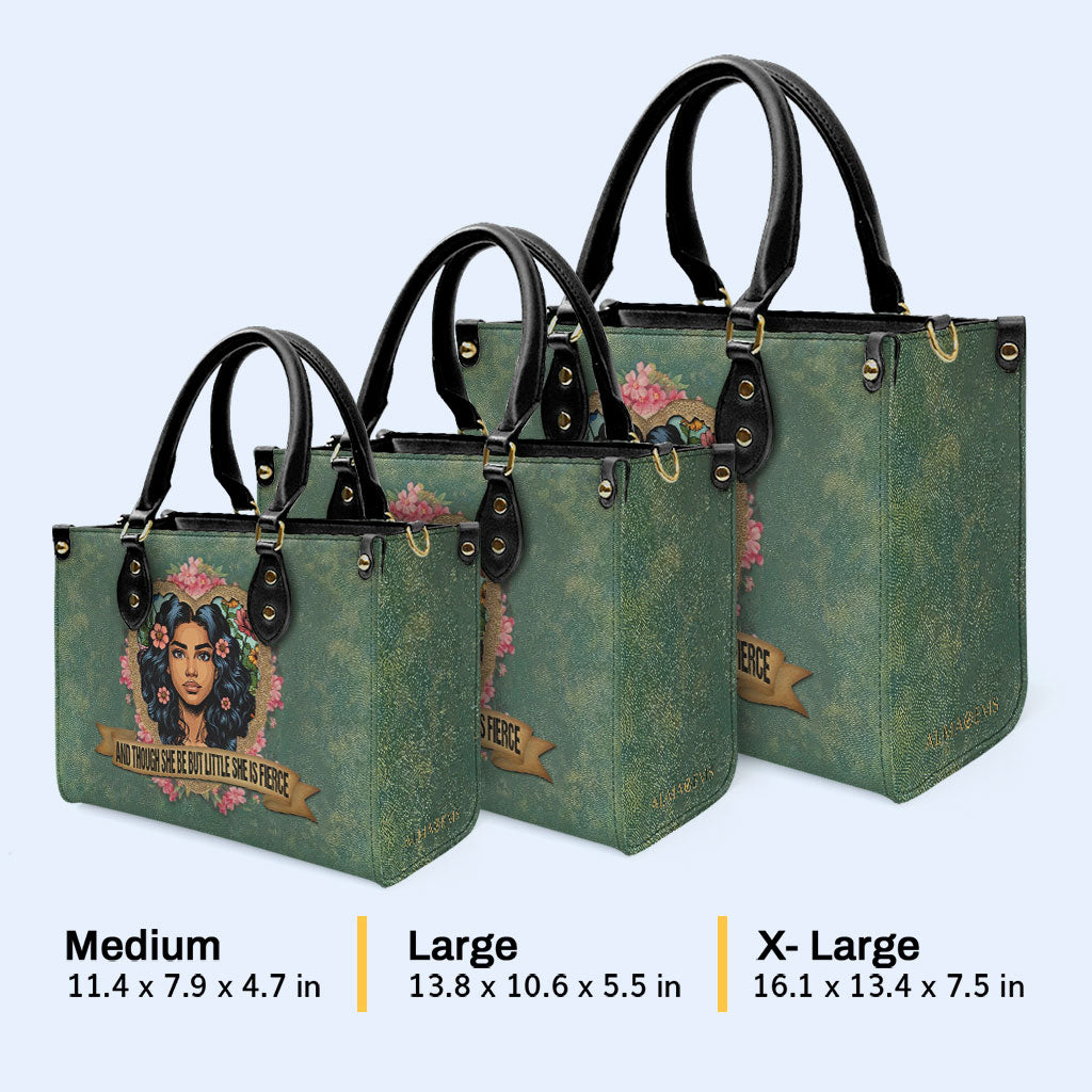 Et même si elle est petite, elle est féroce - Sac à main en cuir personnalisé - DB89