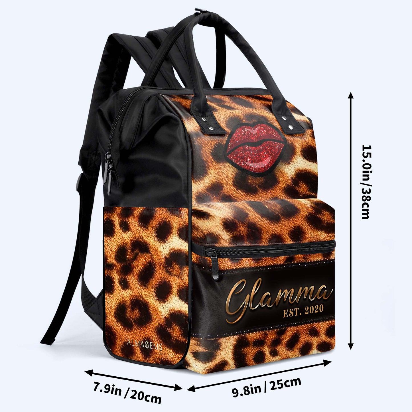 Glamma - Sac à dos de voyage personnalisé en forme de bec de canard - DG007_DKB