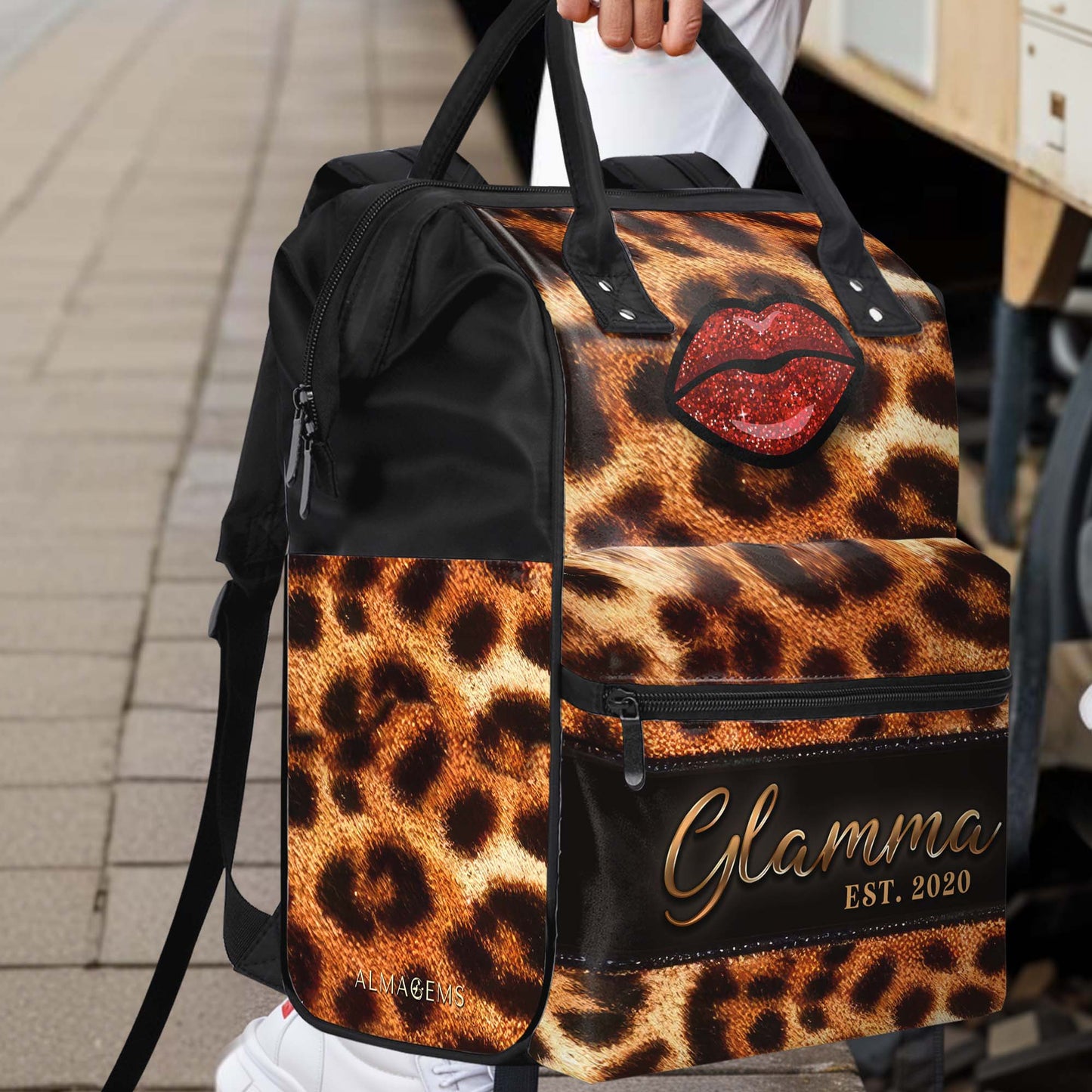 Glamma - Sac à dos de voyage personnalisé en forme de bec de canard - DG007_DKB
