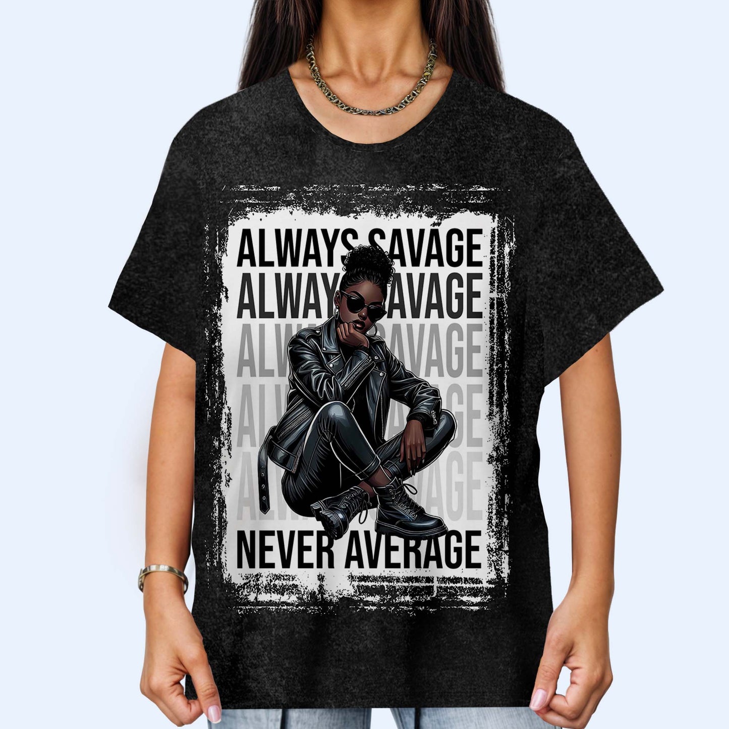 Always Savage Never Average - Personalized Custom Unisex All-Over Printed T-Shirt - DG012_3T