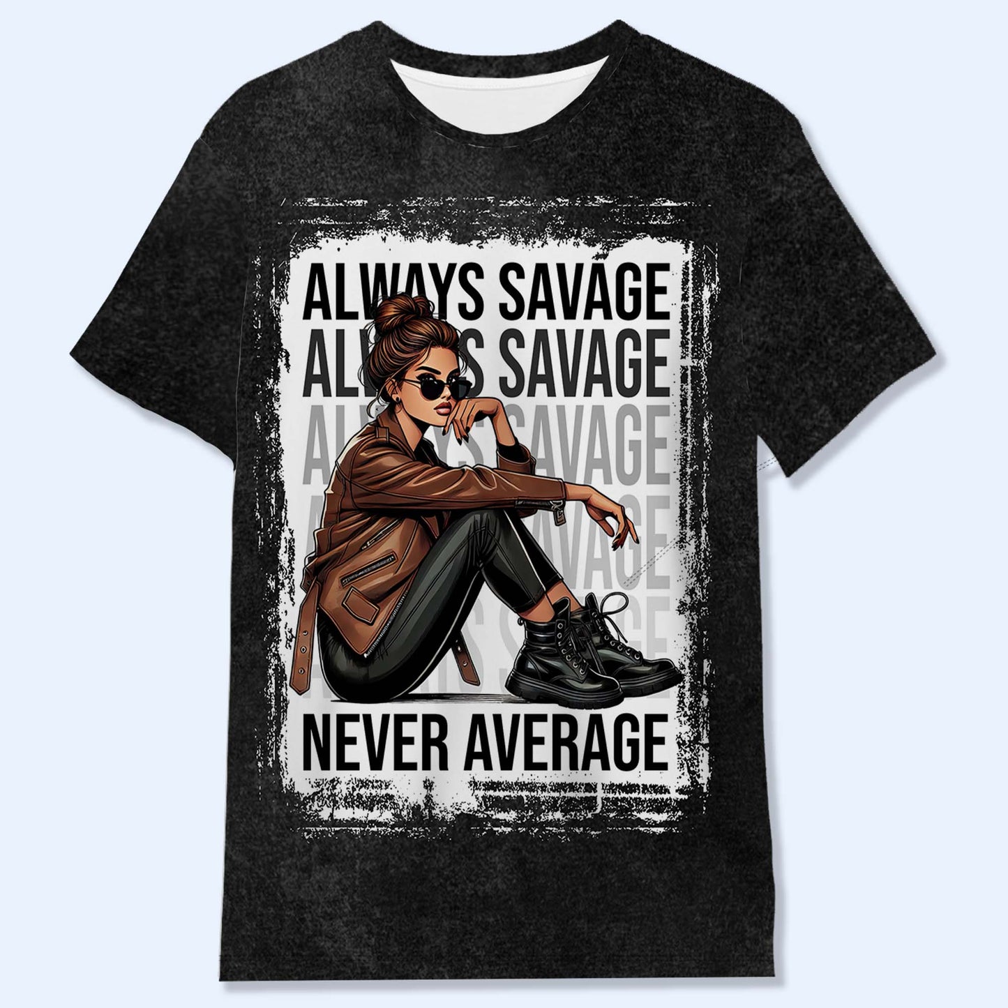 Always Savage Never Average - Personalized Custom Unisex All-Over Printed T-Shirt - DG012_3T