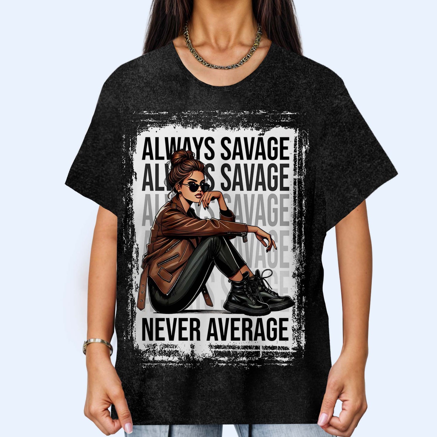 Always Savage Never Average - Personalized Custom Unisex All-Over Printed T-Shirt - DG012_3T