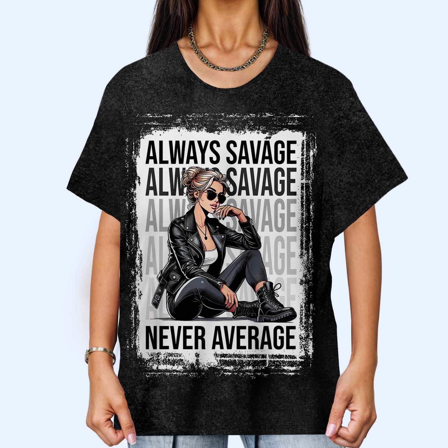 Always Savage Never Average - Personalized Custom Unisex All-Over Printed T-Shirt - DG012_3T