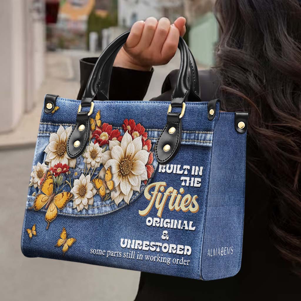 Sac à main en cuir personnalisé, d'origine non restaurée, avec quelques pièces encore présentes - DG025_HB