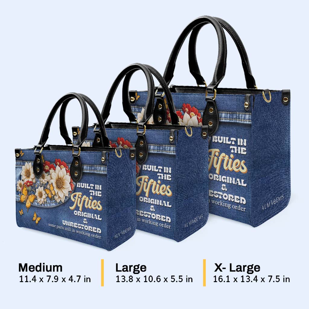 Sac à main en cuir personnalisé, d'origine non restaurée, avec quelques pièces encore présentes - DG025_HB
