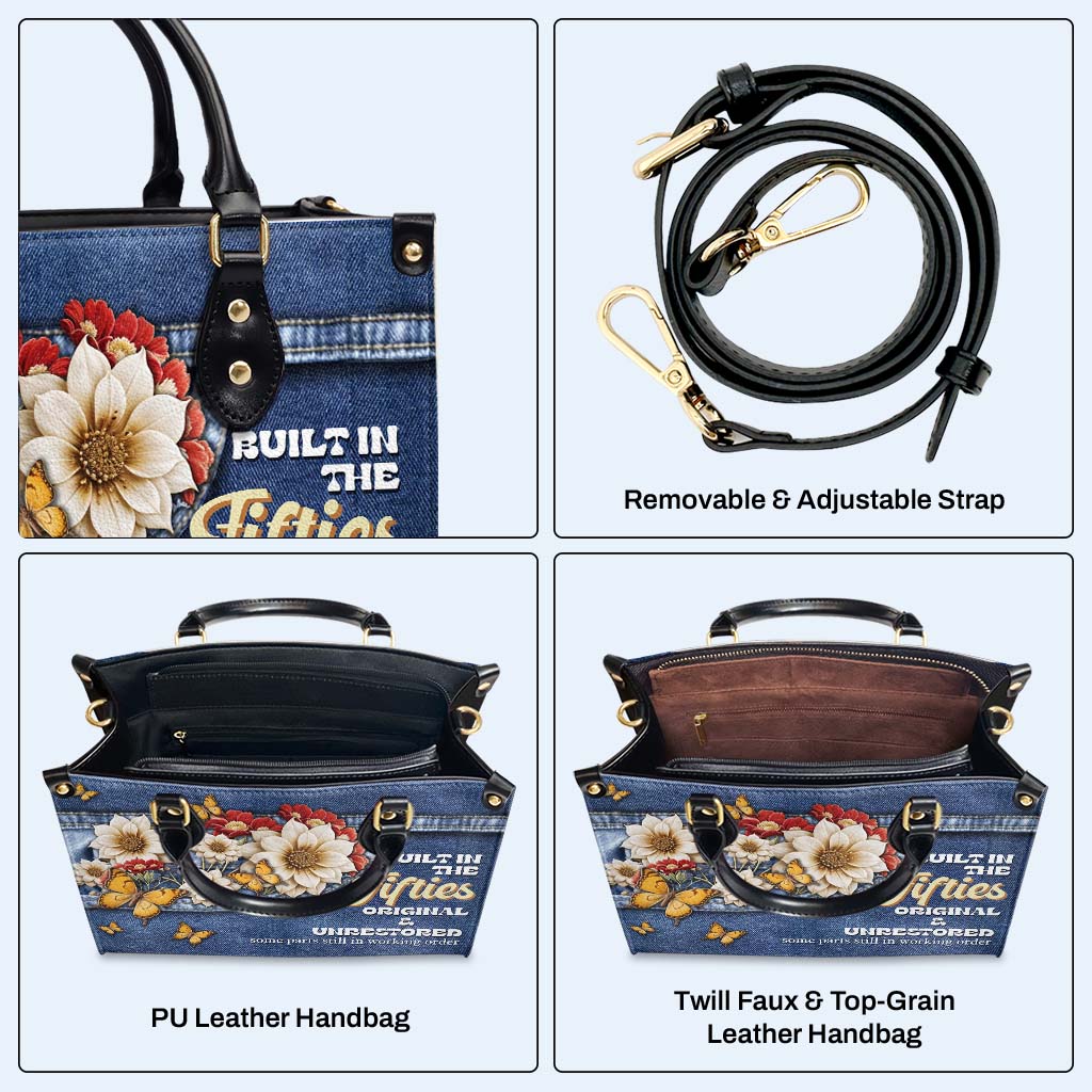Sac à main en cuir personnalisé, d'origine non restaurée, avec quelques pièces encore présentes - DG025_HB