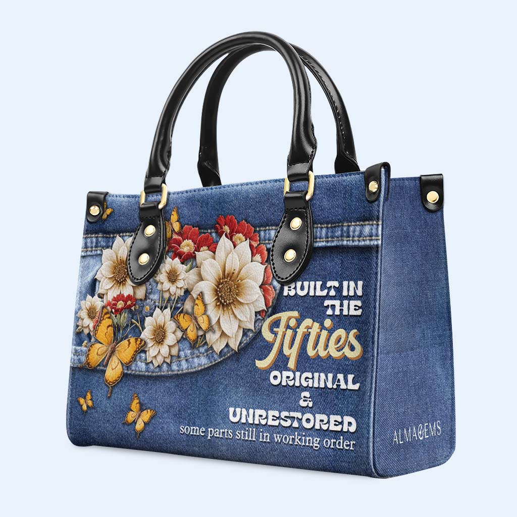 Sac à main en cuir personnalisé, d'origine non restaurée, avec quelques pièces encore présentes - DG025_HB