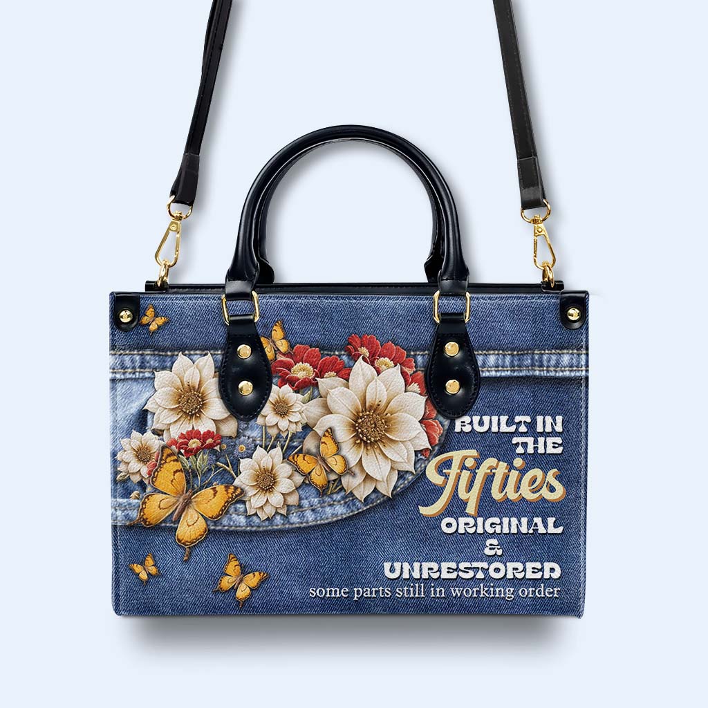 Sac à main en cuir personnalisé, d'origine non restaurée, avec quelques pièces encore présentes - DG025_HB