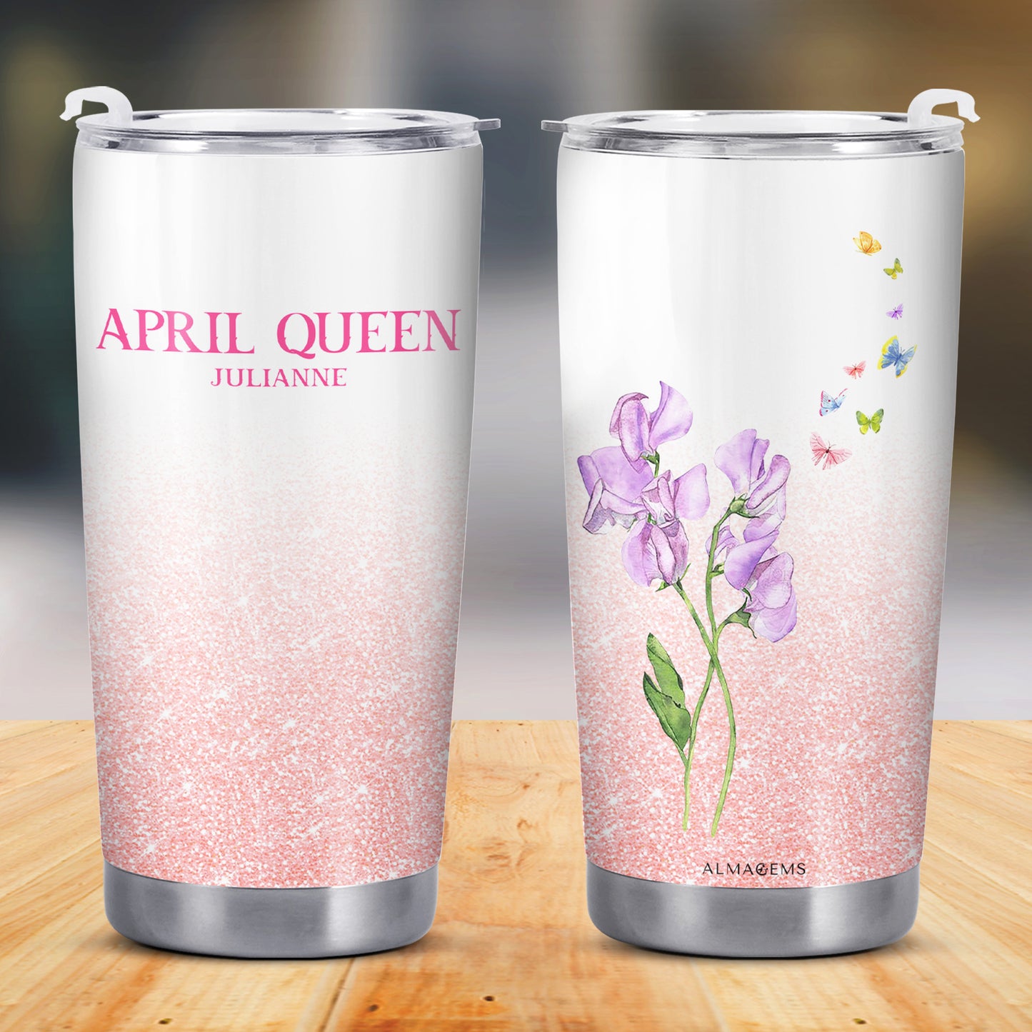 Birth Month Flower - Personalized Custom Stainless Steel Tumbler 20oz 30oz - DG031_TB