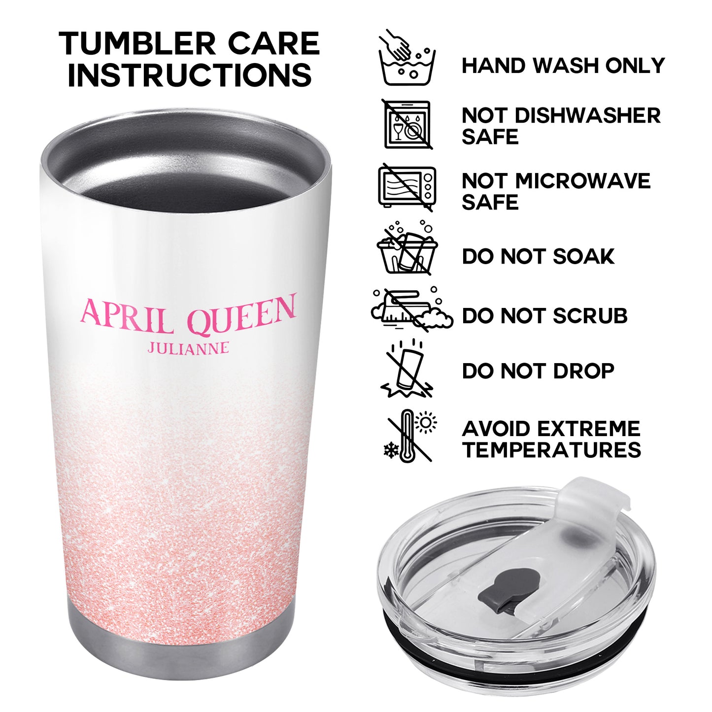 Birth Month Flower - Personalized Custom Stainless Steel Tumbler 20oz 30oz - DG031_TB