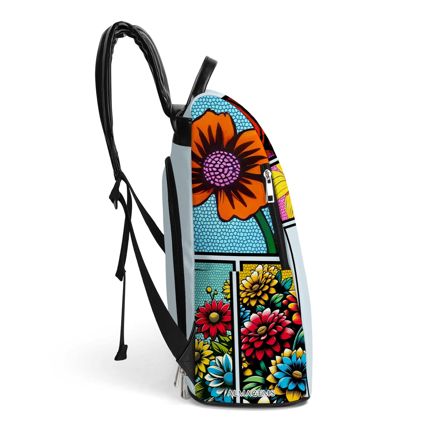 Je peux m'acheter des fleurs - Sac à dos en cuir personnalisé - DG049_BP