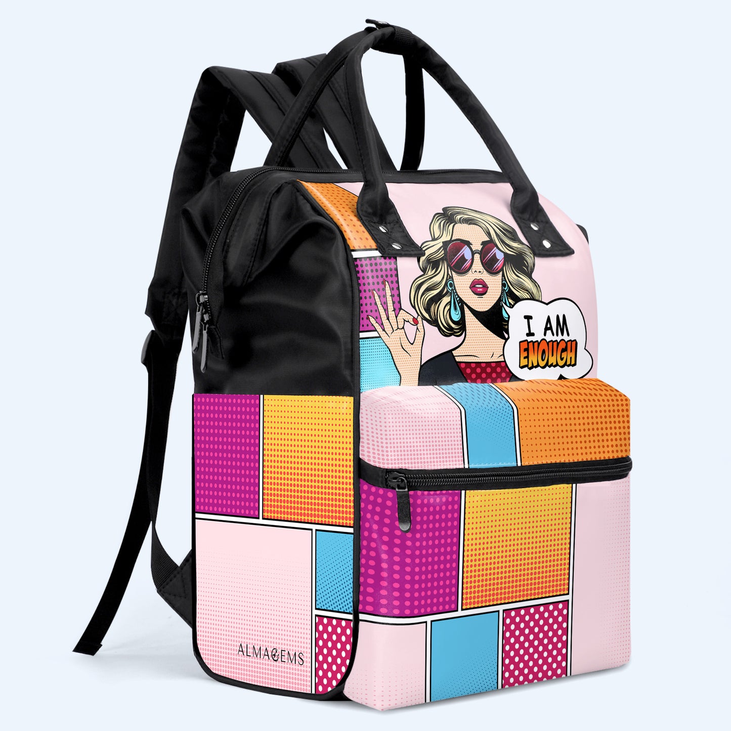 I AM ENOUGH - Personalized Custom Duckbilled Travel Backpack - DG054_DKB