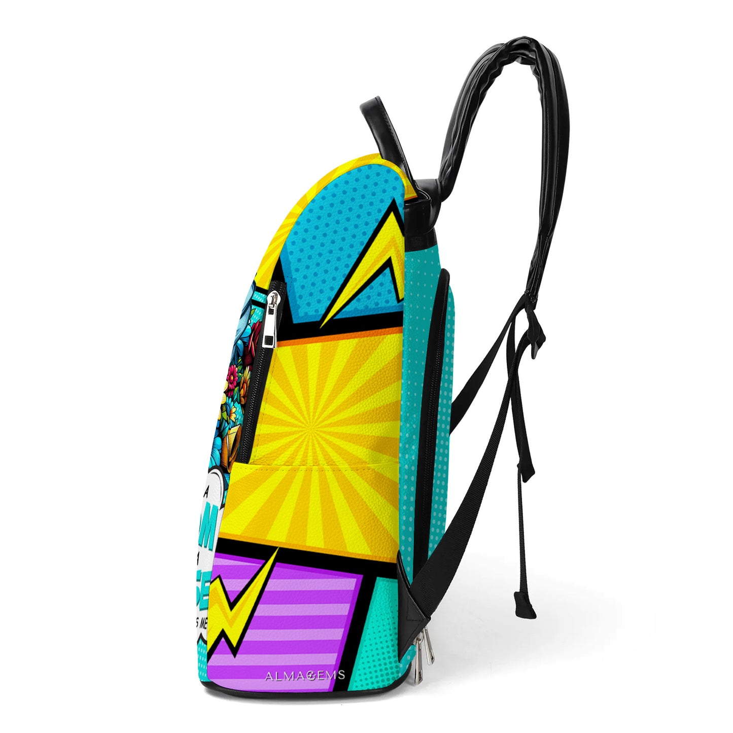 Je suis maman et infirmière - Sac à dos en cuir personnalisé - DG058_BP