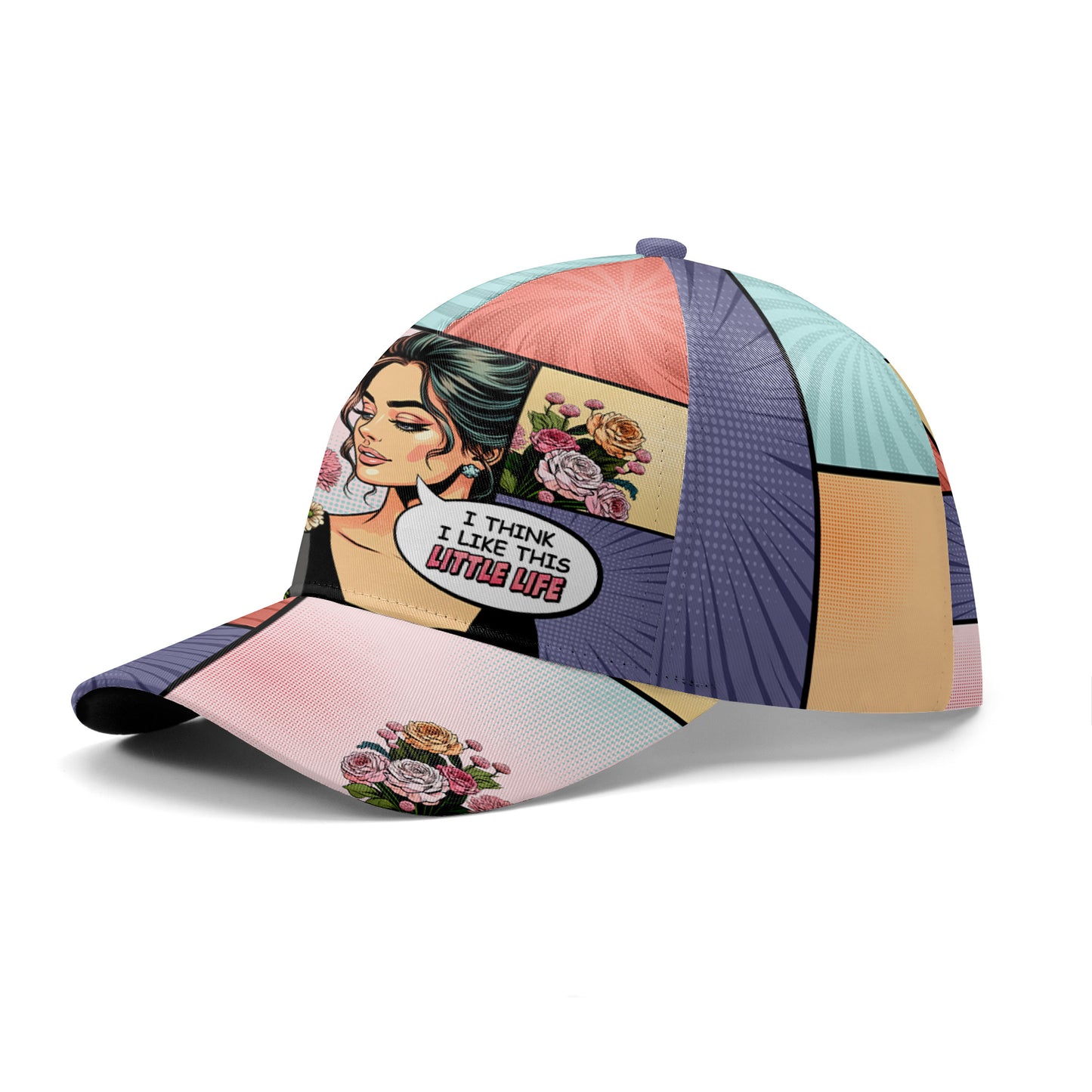 Je crois que j'aime cette petite vie - Casquette de baseball personnalisée, imprimé sur toute la surface - DG060_BAC