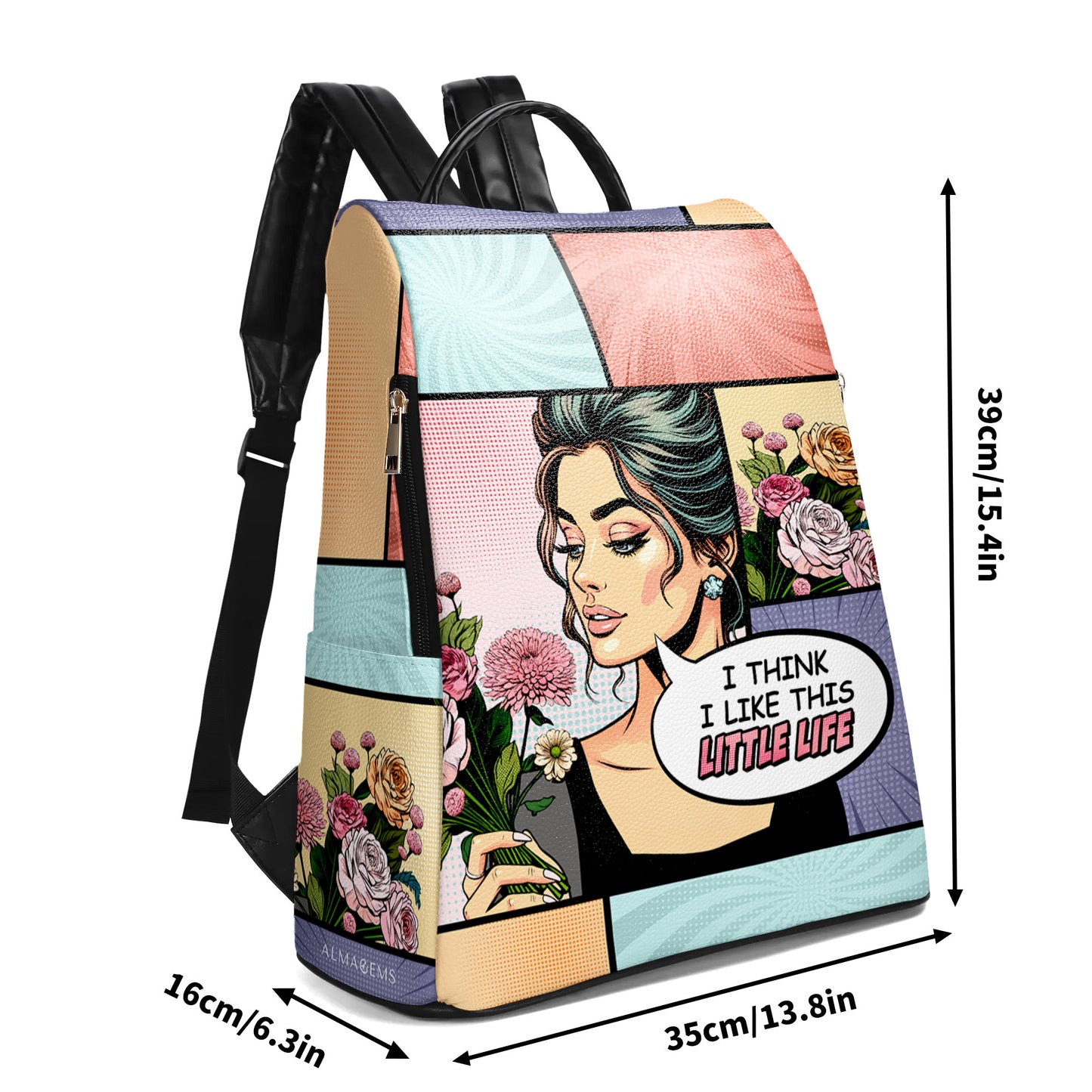 Je crois que j'aime cette petite vie - Sac à dos en cuir personnalisé - DG060_BP