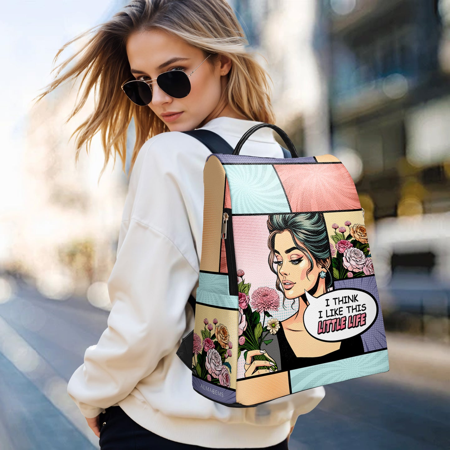 Je crois que j'aime cette petite vie - Sac à dos en cuir personnalisé - DG060_BP