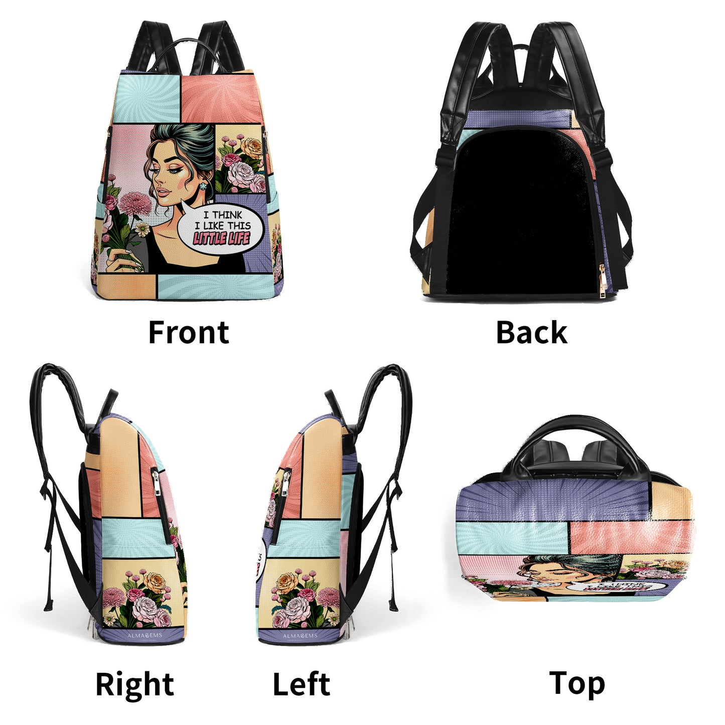 Je crois que j'aime cette petite vie - Sac à dos en cuir personnalisé - DG060_BP