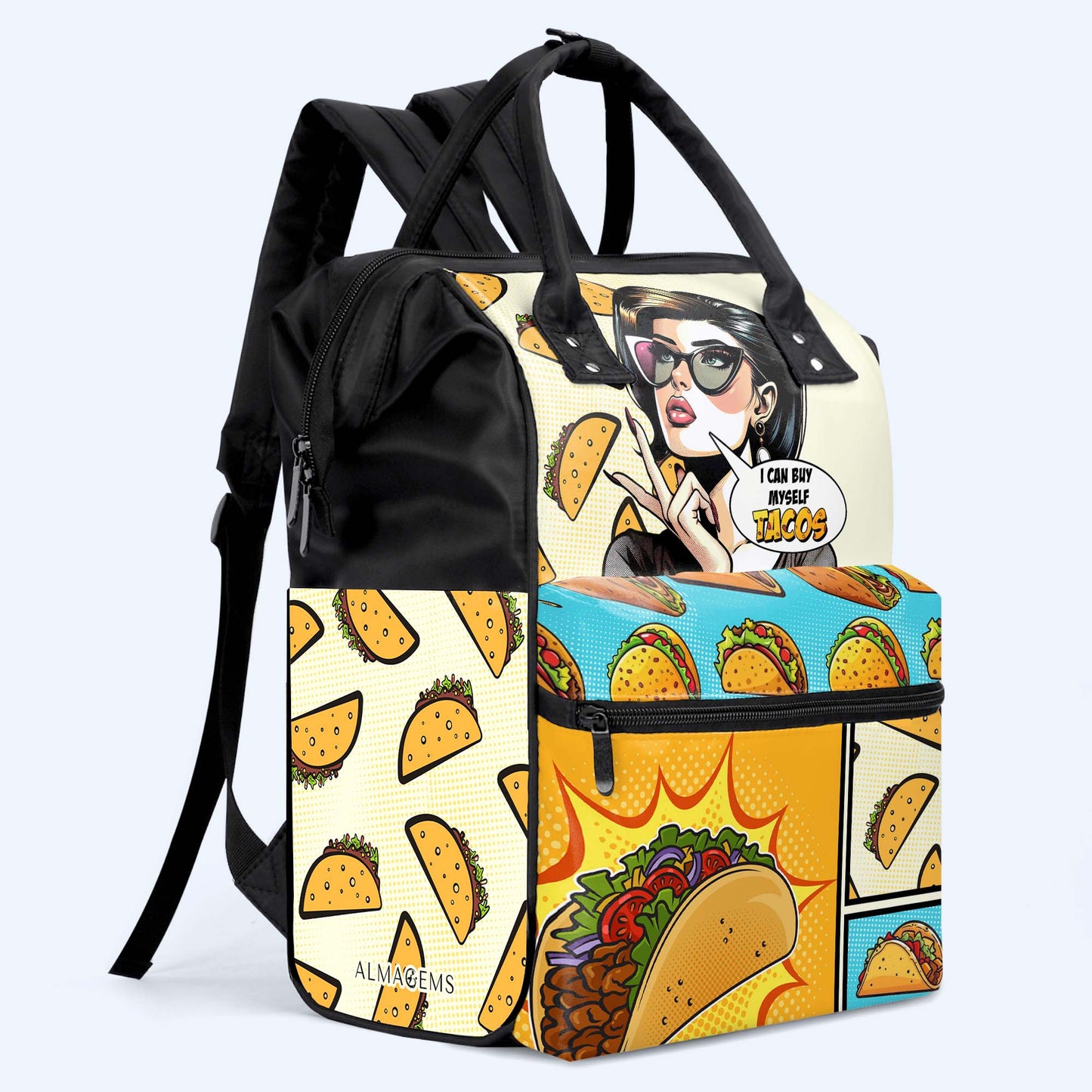 Je peux m'acheter des tacos - Sac à dos de voyage personnalisé en forme de bec de canard - DG061_DKB