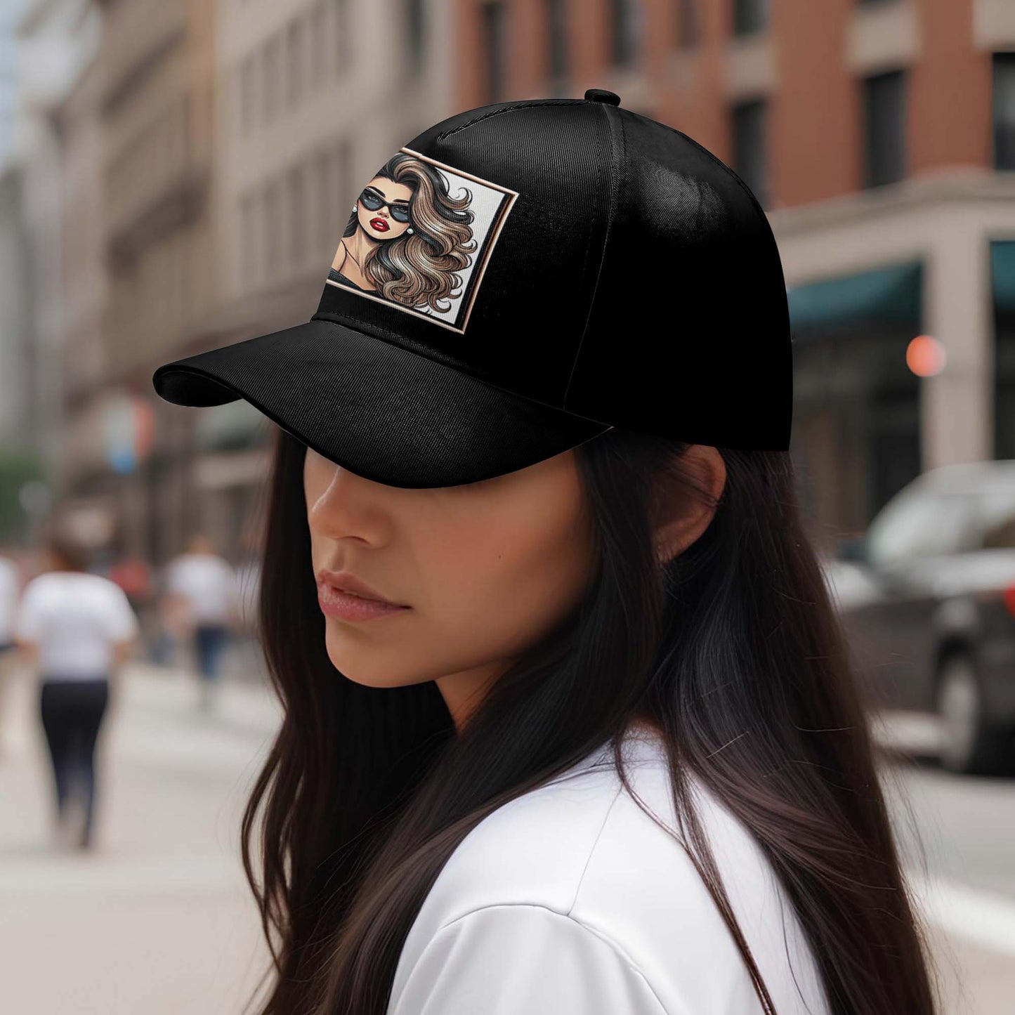 Personnalisez votre casquette avec un texte et des illustrations personnalisés - Casquette de baseball personnalisée, imprimée sur toute la surface - DG064_BAC