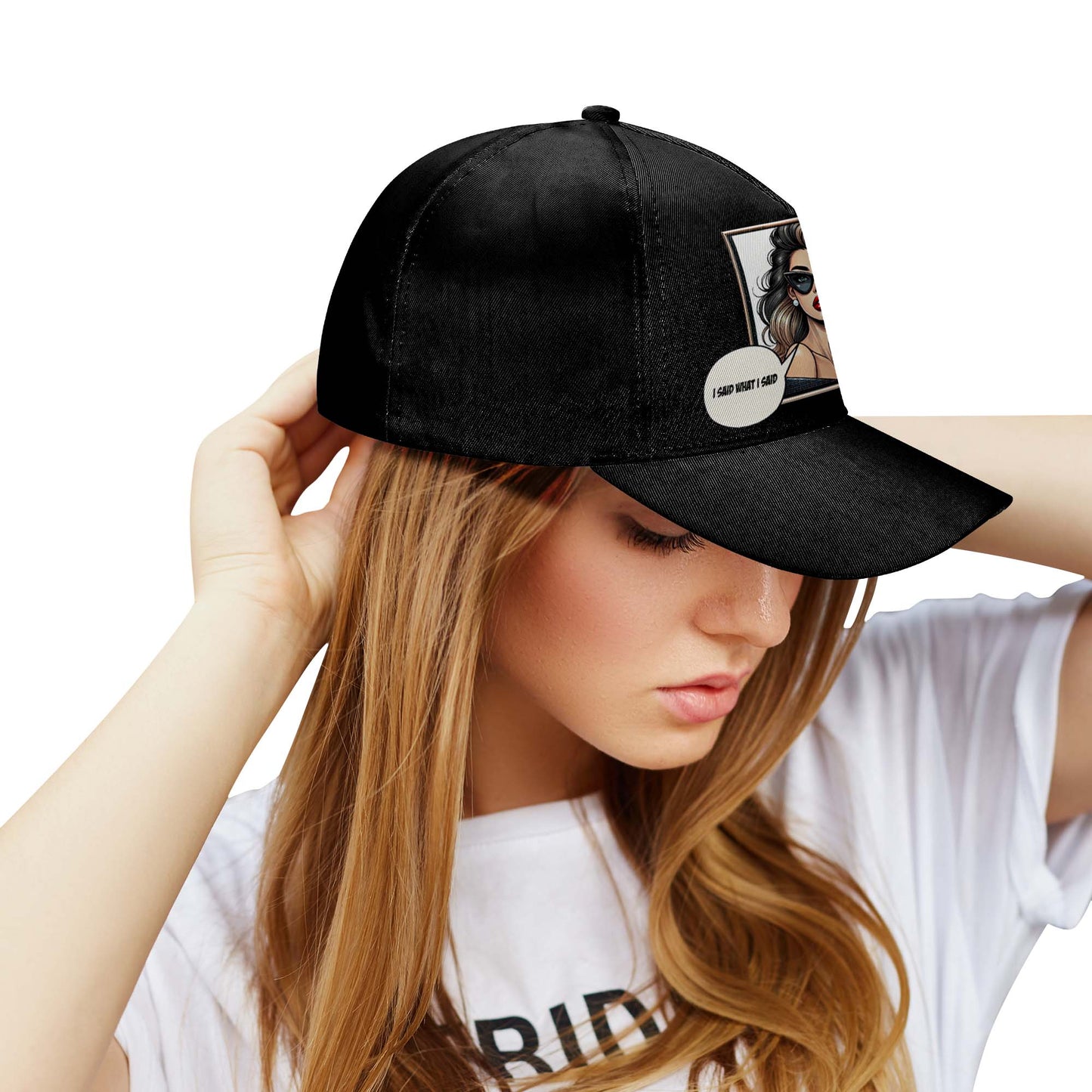 Personnalisez votre casquette avec un texte et des illustrations personnalisés - Casquette de baseball personnalisée, imprimée sur toute la surface - DG064_BAC