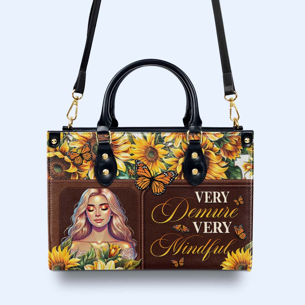 Very Demure, Very Mindful - Personalized Custom Leather Handbag - DG070_HB