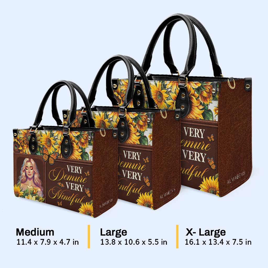 Very Demure, Very Mindful - Personalized Custom Leather Handbag - DG070_HB