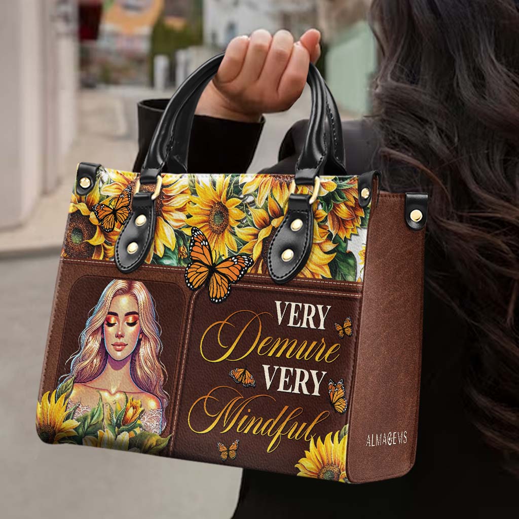 Very Demure, Very Mindful - Personalized Custom Leather Handbag - DG070_HB