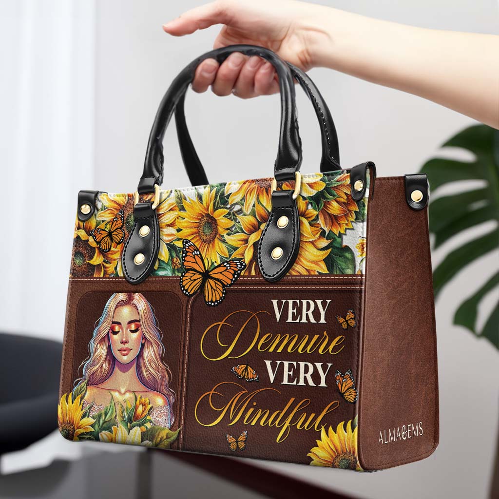Very Demure, Very Mindful - Personalized Custom Leather Handbag - DG070_HB
