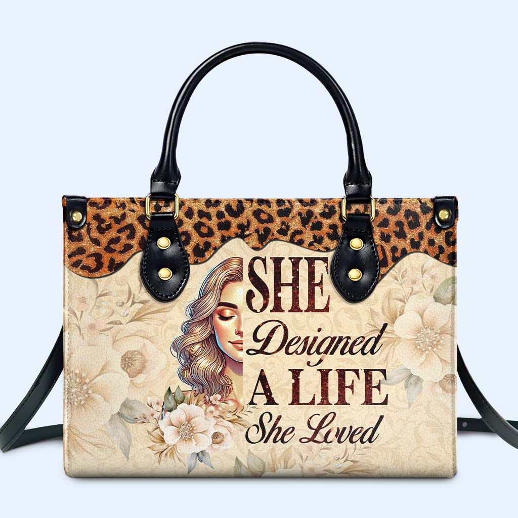 Elle a conçu une vie qu'elle aimait - Sac à main en cuir personnalisé - DG071_HB