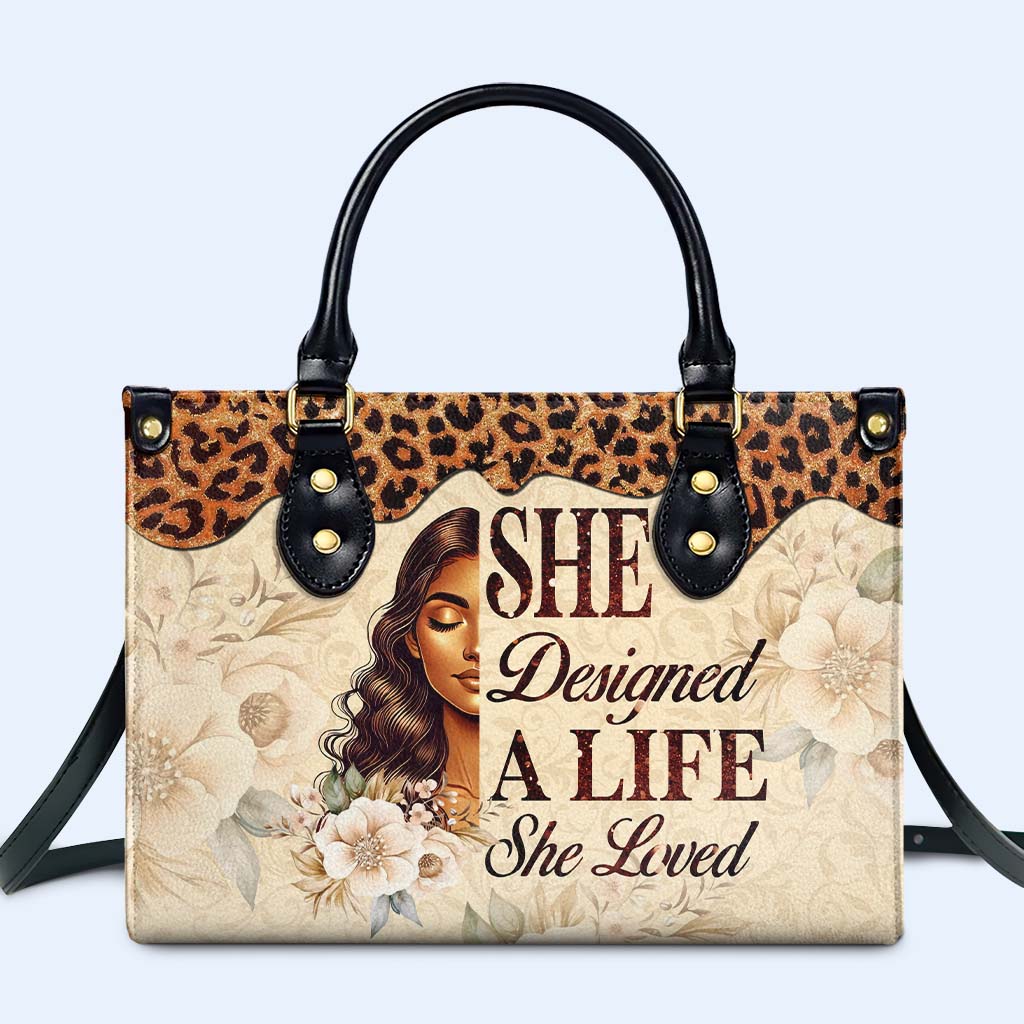 Elle a conçu une vie qu'elle aimait - Sac à main en cuir personnalisé - DG071_HB