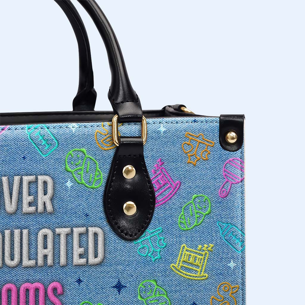 Club des mamans surstimulées - Sac à main en cuir personnalisé - DG075_HB