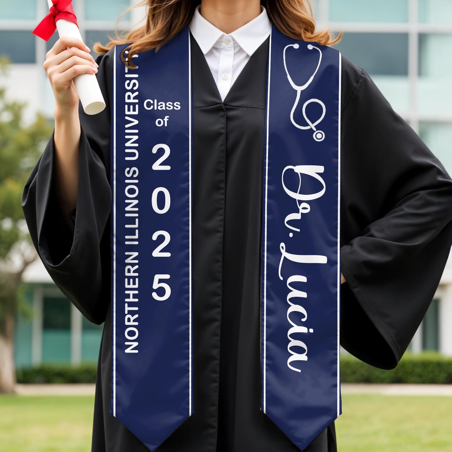 Celebrate Your Achievements, Graduation Cap and Stethoscope