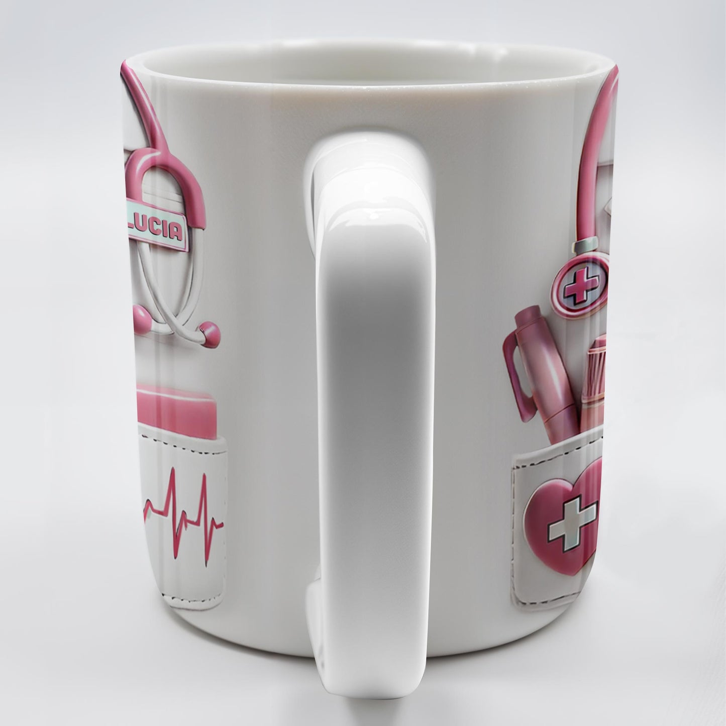 Tasse à café personnalisée avec stéthoscope et poche - Motif médical - DOC002_MG