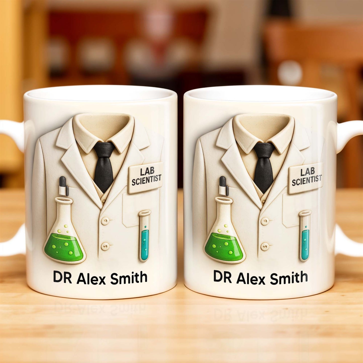 Lab Scientist, Lab Coat and Test Tubes