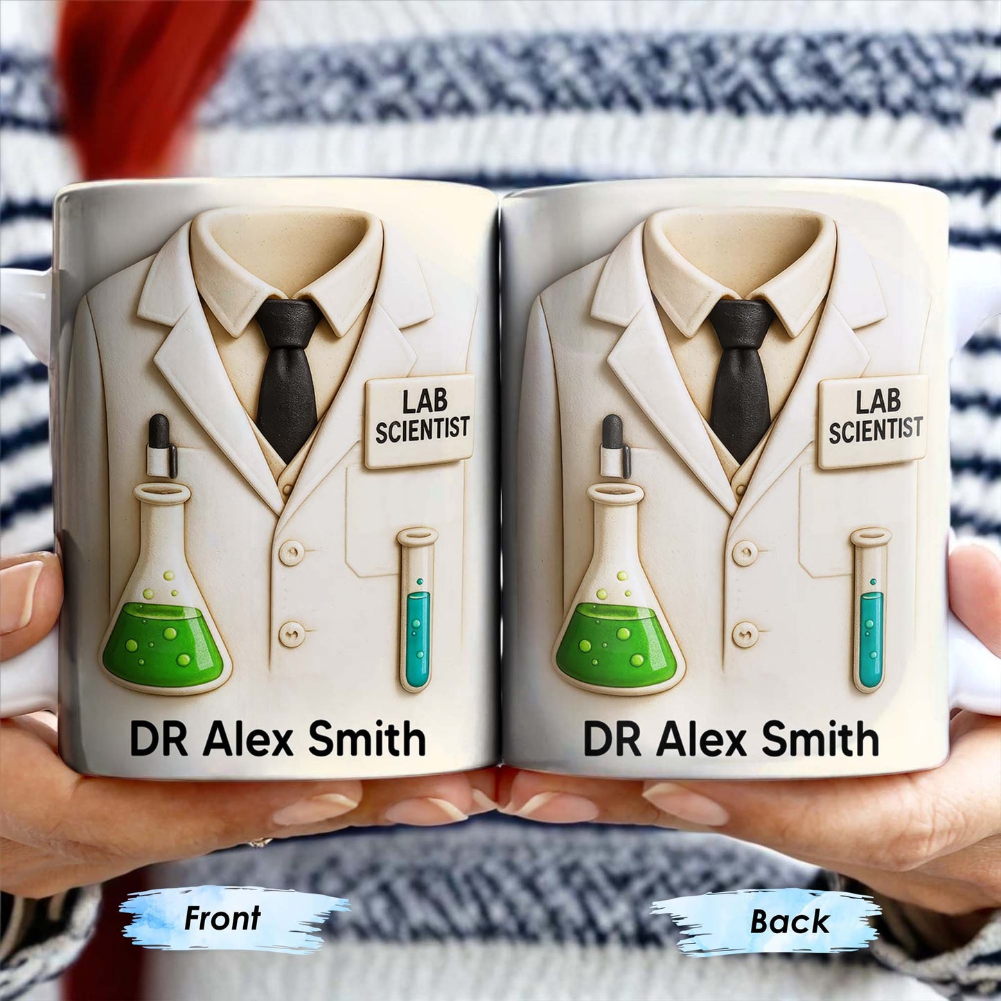 Lab Scientist, Lab Coat and Test Tubes