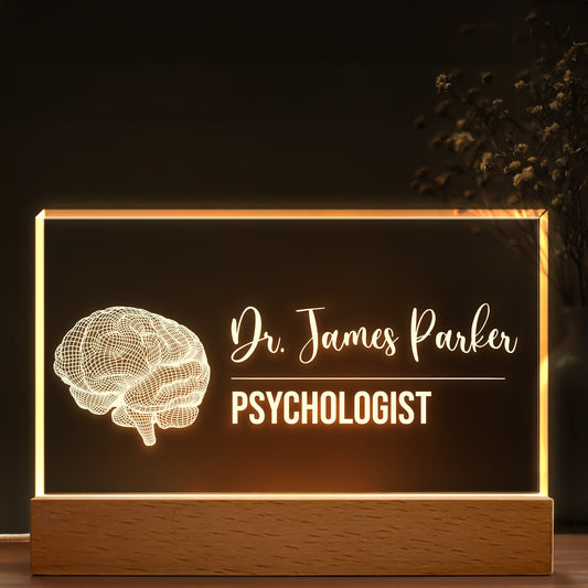 Personalized LED Night Light With A Brain, Perfect For Professionals