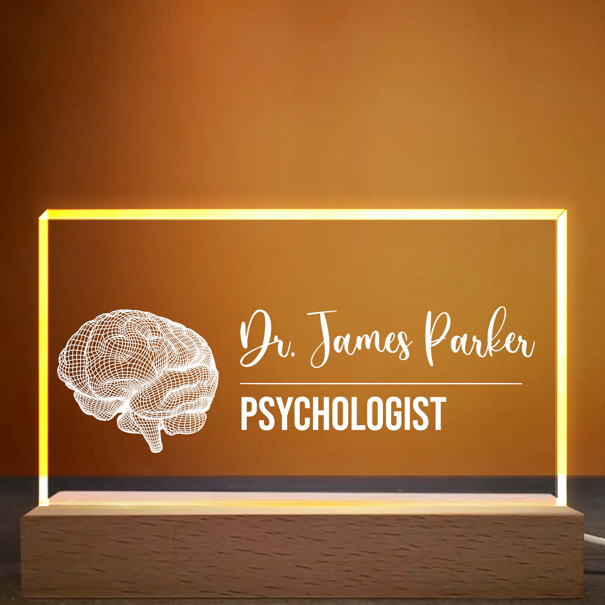 Personalized LED Night Light With A Brain, Perfect For Professionals