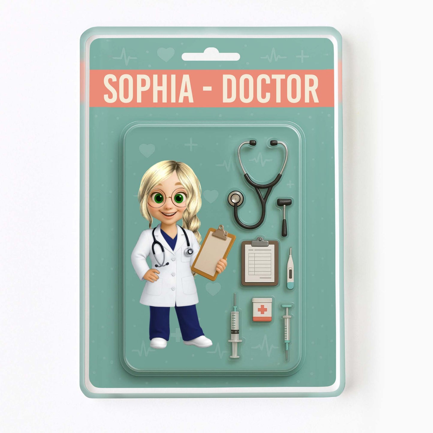 Customizable Doctor Theme Acrylic Plaque With Medical Tools