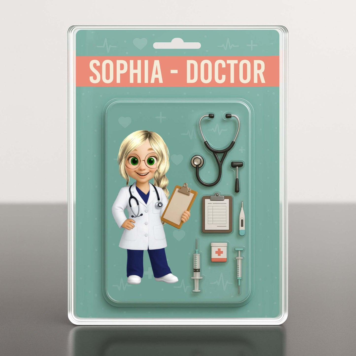 Customizable Doctor Theme Acrylic Plaque With Medical Tools