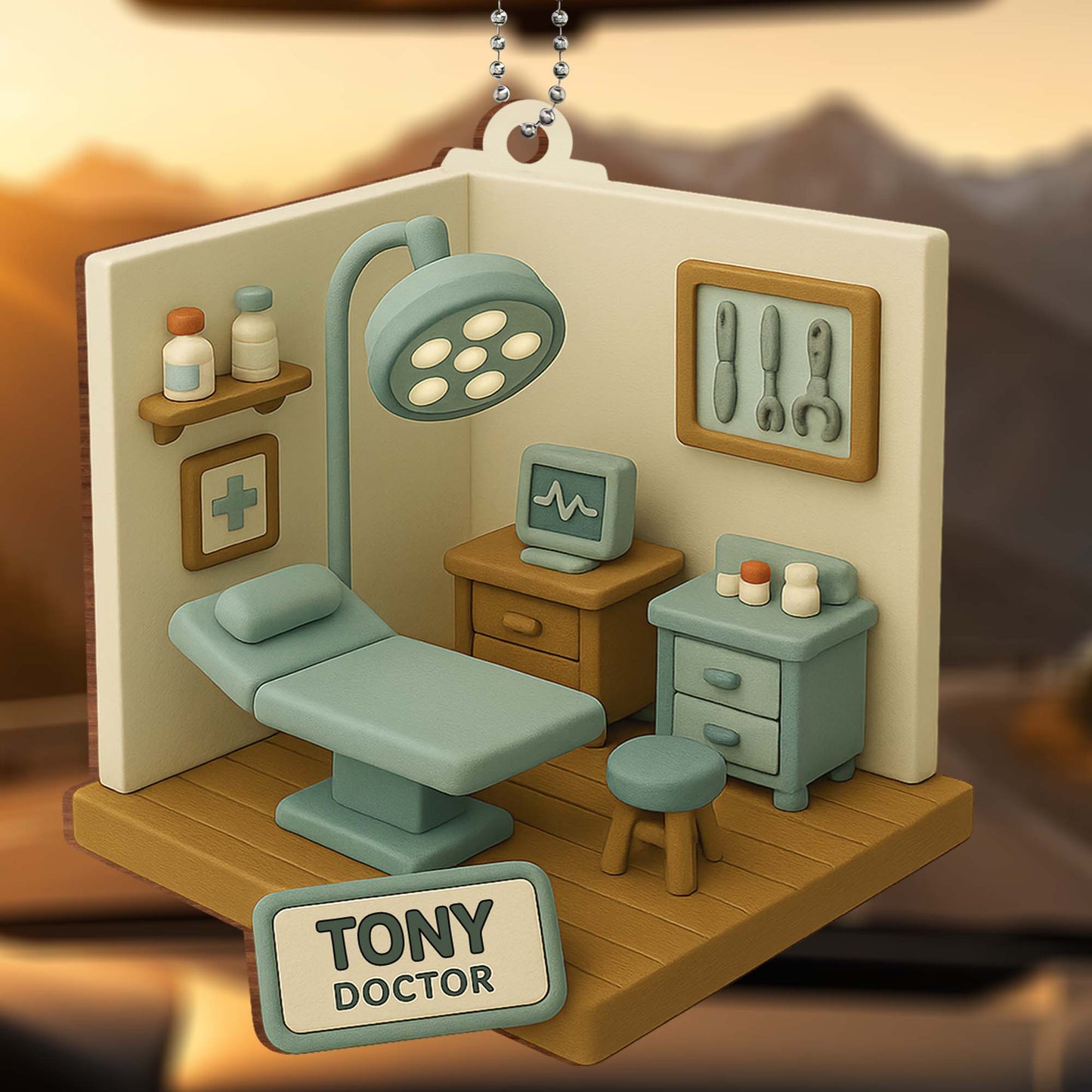 Miniature Model Of A Cozy Medical Office