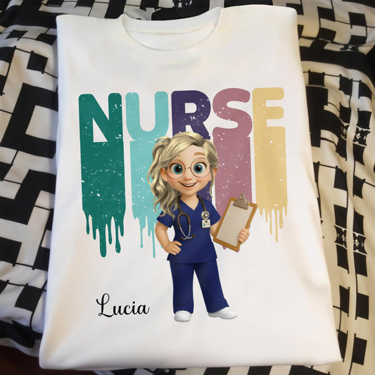 Nurse, Animated Character With Clipboard